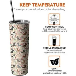 Vasos de perro salchicha para perros y flores 20 onzas_6