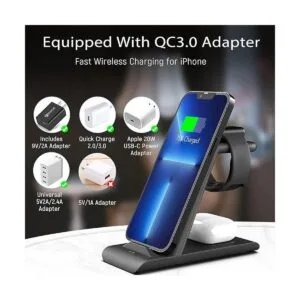HATALKIN Estación de carga inalámbrica 3 en 1 compatible_6