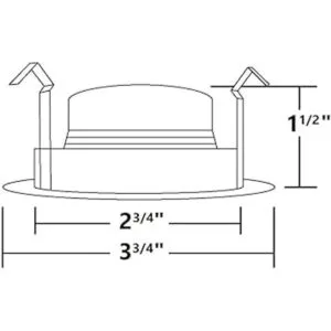 nicor iluminación 13002 WH 3.75 in. Anillo Blanco Bafle_7