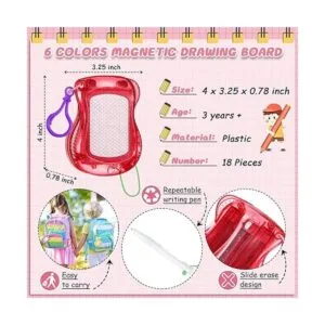 18 piezas de mini pizarra magnética de dibujo para niños_2