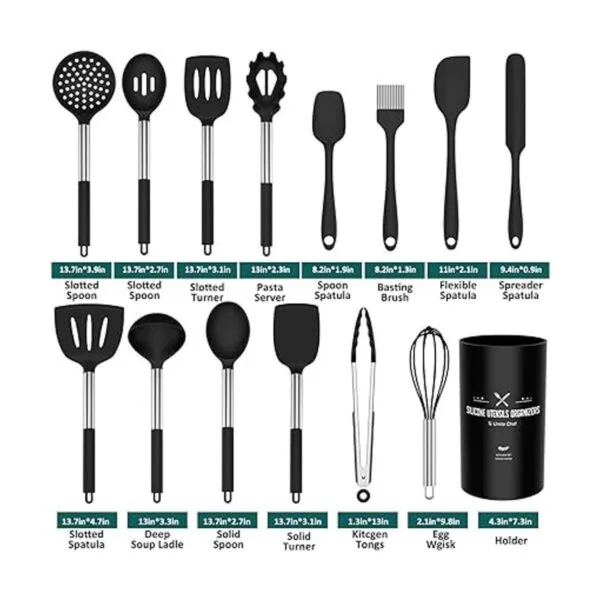 Umite Chef Juego de utensilios de cocina de silicona 15_2
