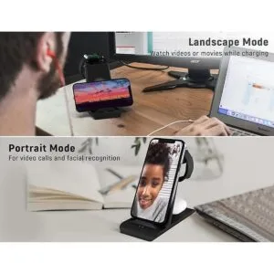 HATALKIN Estación de carga inalámbrica 3 en 1 compatible_3