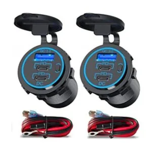 Ouffun Paquete de 2 enchufes USB C de 58 W salida USB C_1