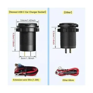 Ouffun Paquete de 2 enchufes USB C de 58 W salida USB C_6