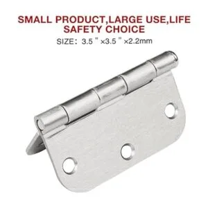 Paquete de 12 bisagras de puerta de níquel cepillado de 3_6