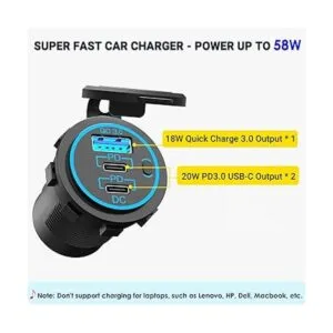 Ouffun Paquete de 2 enchufes USB C de 58 W salida USB C_2