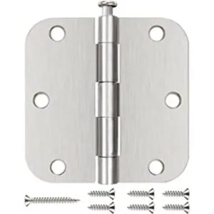 Paquete de 12 bisagras de puerta de níquel cepillado de 3_1