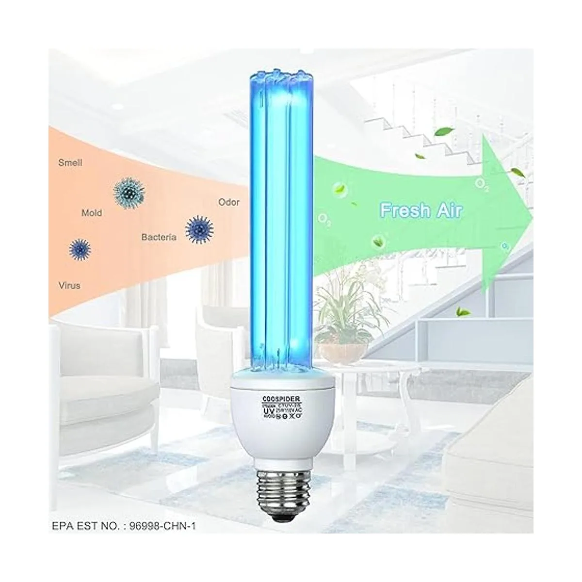 Bombilla UVC con ozono lámpara germicida UV_2