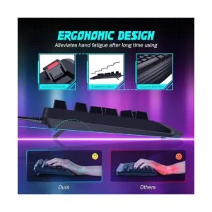 Teclado para juegos retroiluminación LED arcoíris de 7_3