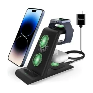 HATALKIN Estación de carga inalámbrica 3 en 1 compatible_1