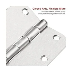 Paquete de 12 bisagras de puerta de níquel cepillado de 3_4
