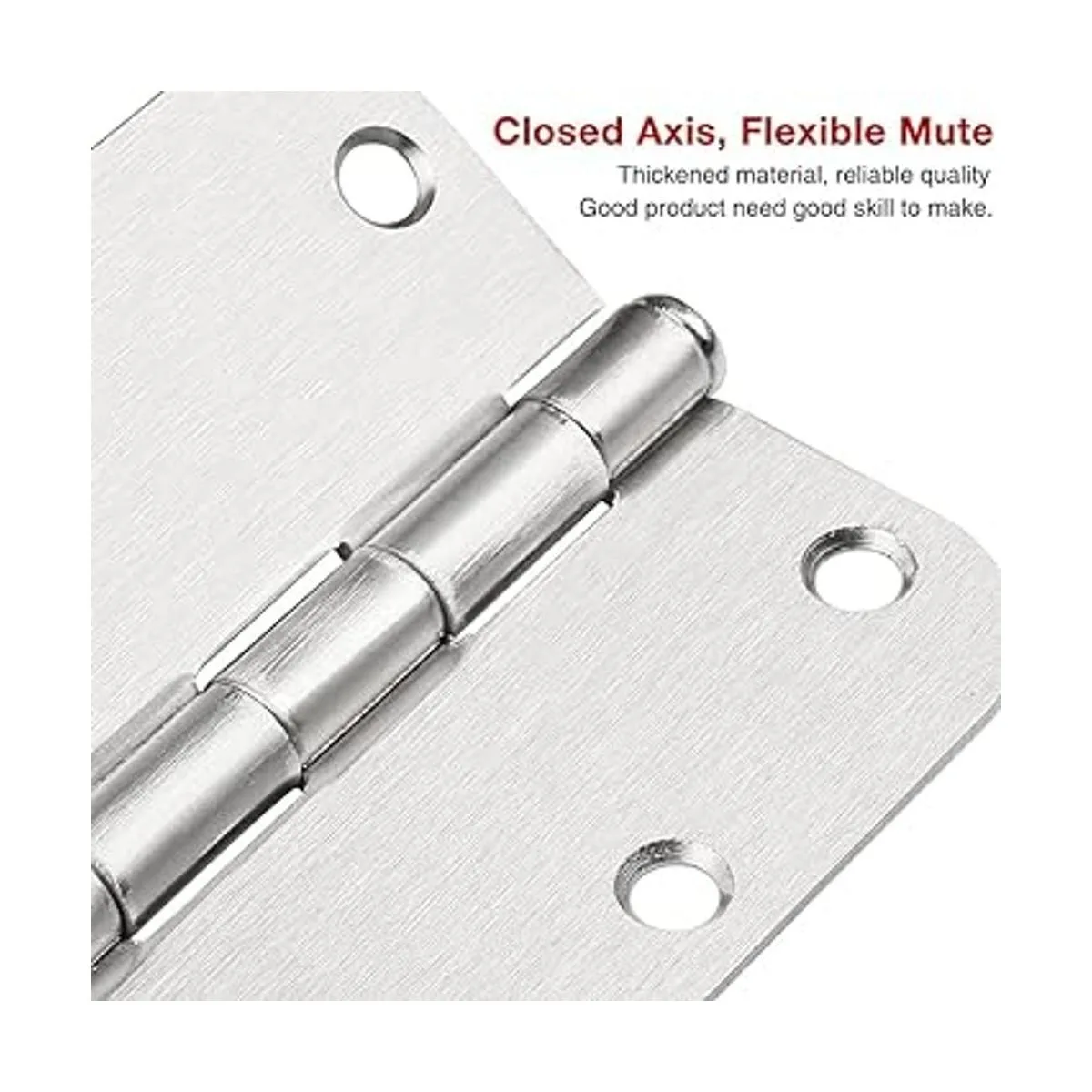 Paquete de 12 bisagras de puerta de níquel cepillado de 3_4