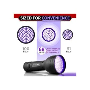 GearLight S68 Linterna UV con baterías luz negra_4
