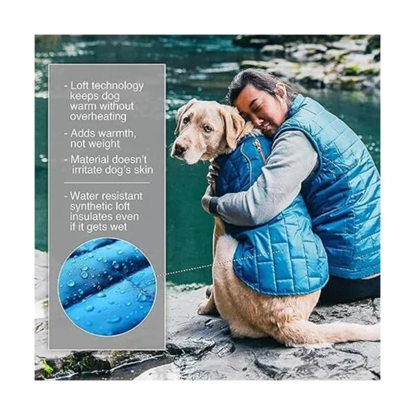Kurgo Loft Dog Jacket Reversible Fleece Winter Coat Cold_2