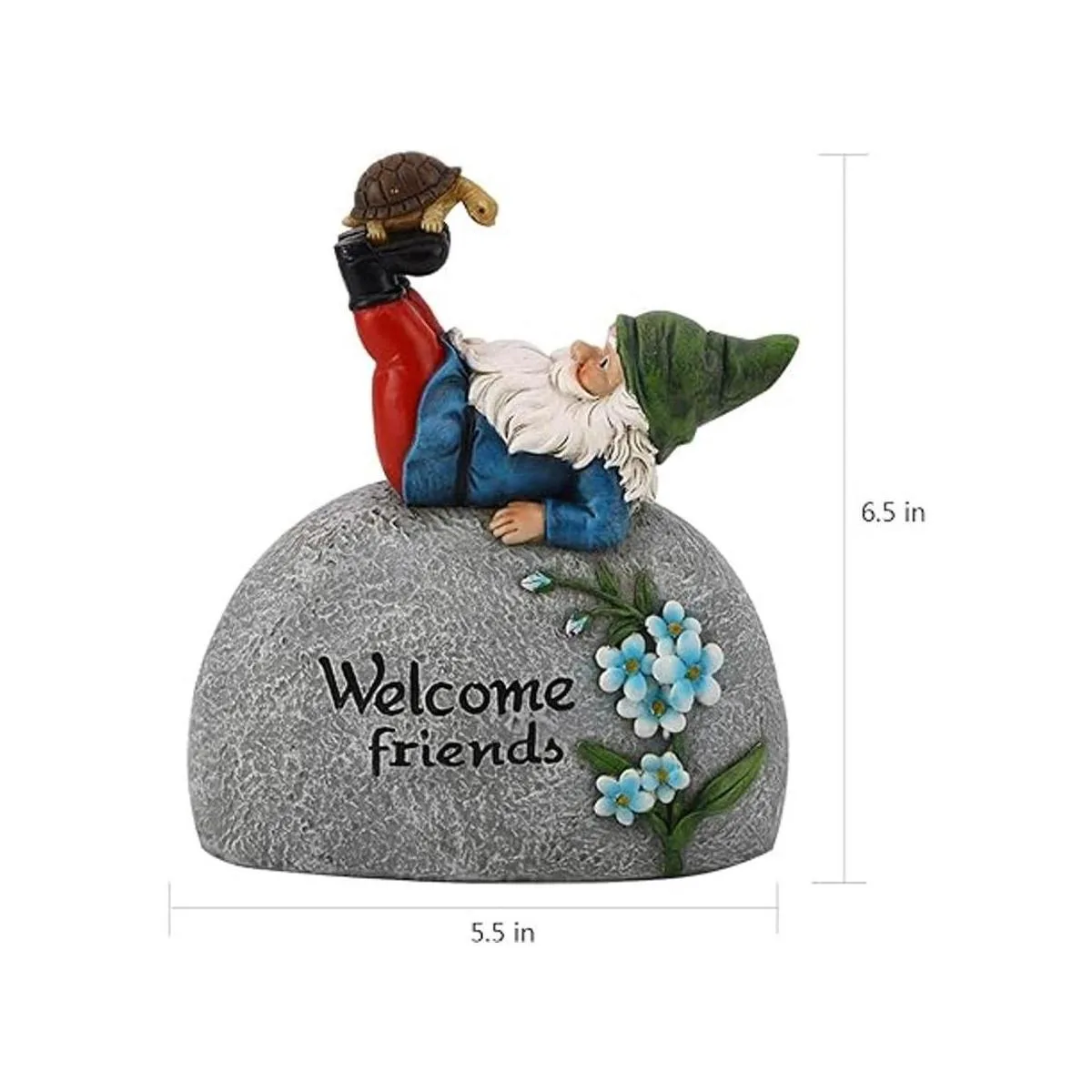 TZSSP Estatua de gnomo de jardín al aire libre piedra de_7