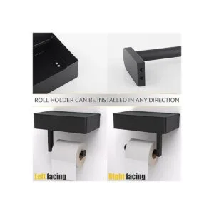 Sayoneyes Soporte de papel higiénico negro mate con_5