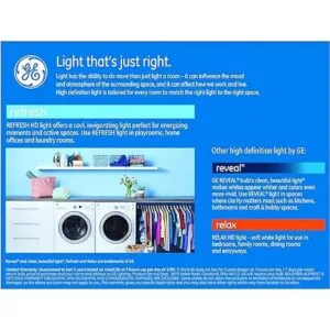 GE Refresh Focos LED para interiores luz HD 13.5 W_3