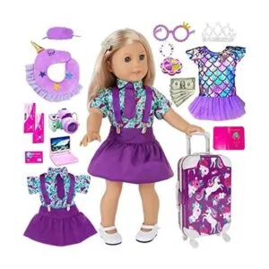 iBayda Juego de 25 piezas de ropa de muñeca americana de_1