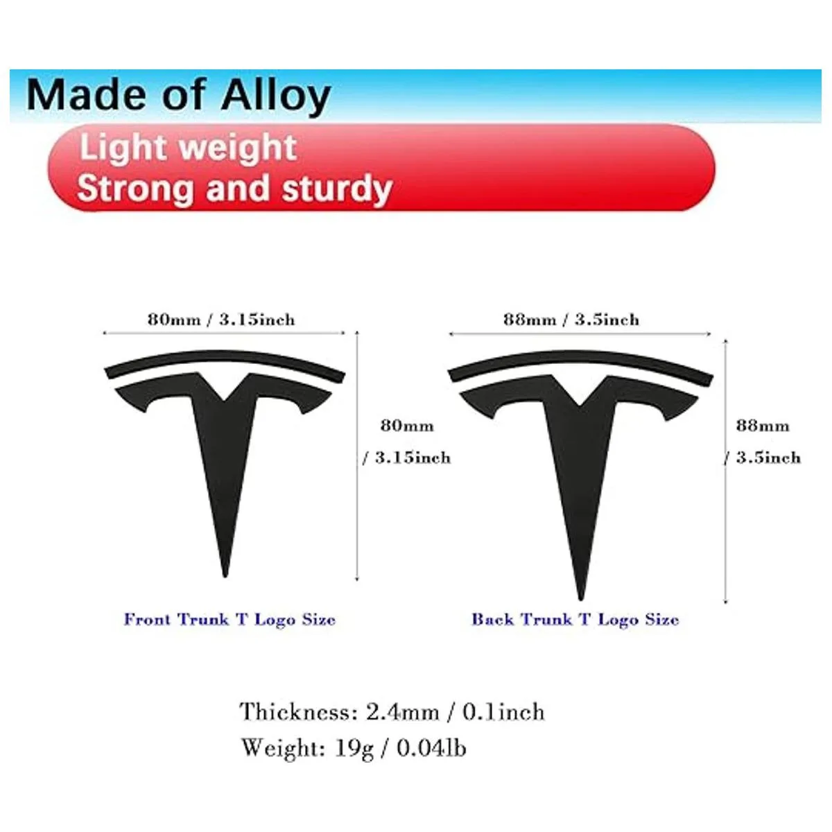 YHCDSEA Logotipo original de automóvil 3D insignia de_5