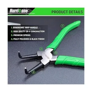 HURRICANE Juego de 4 alicates de anillo a presión kit de_2