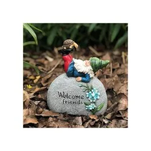 TZSSP Estatua de gnomo de jardín al aire libre piedra de_3