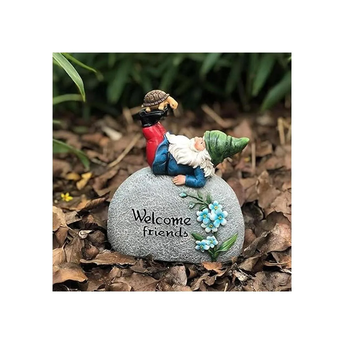 TZSSP Estatua de gnomo de jardín al aire libre piedra de_3