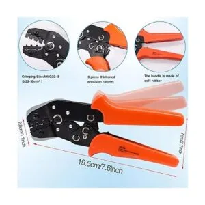 Taiss Alicates de crimpado de alambre de trinquete con kit_4