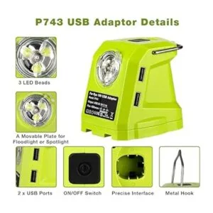 Adaptador de batería USB P743 fuente de alimentación_2