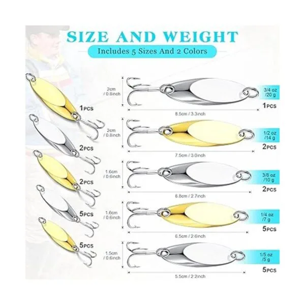 30 piezas de cucharas de pesca anzuelos agudos cucharas_2