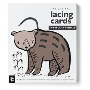 Wee Gallery Tarjetas de cordones de animales Woodland para_5