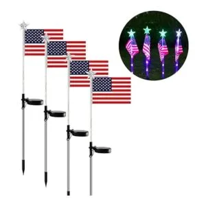 4 luces de bandera estadounidense de Navidad 4 de julio_2