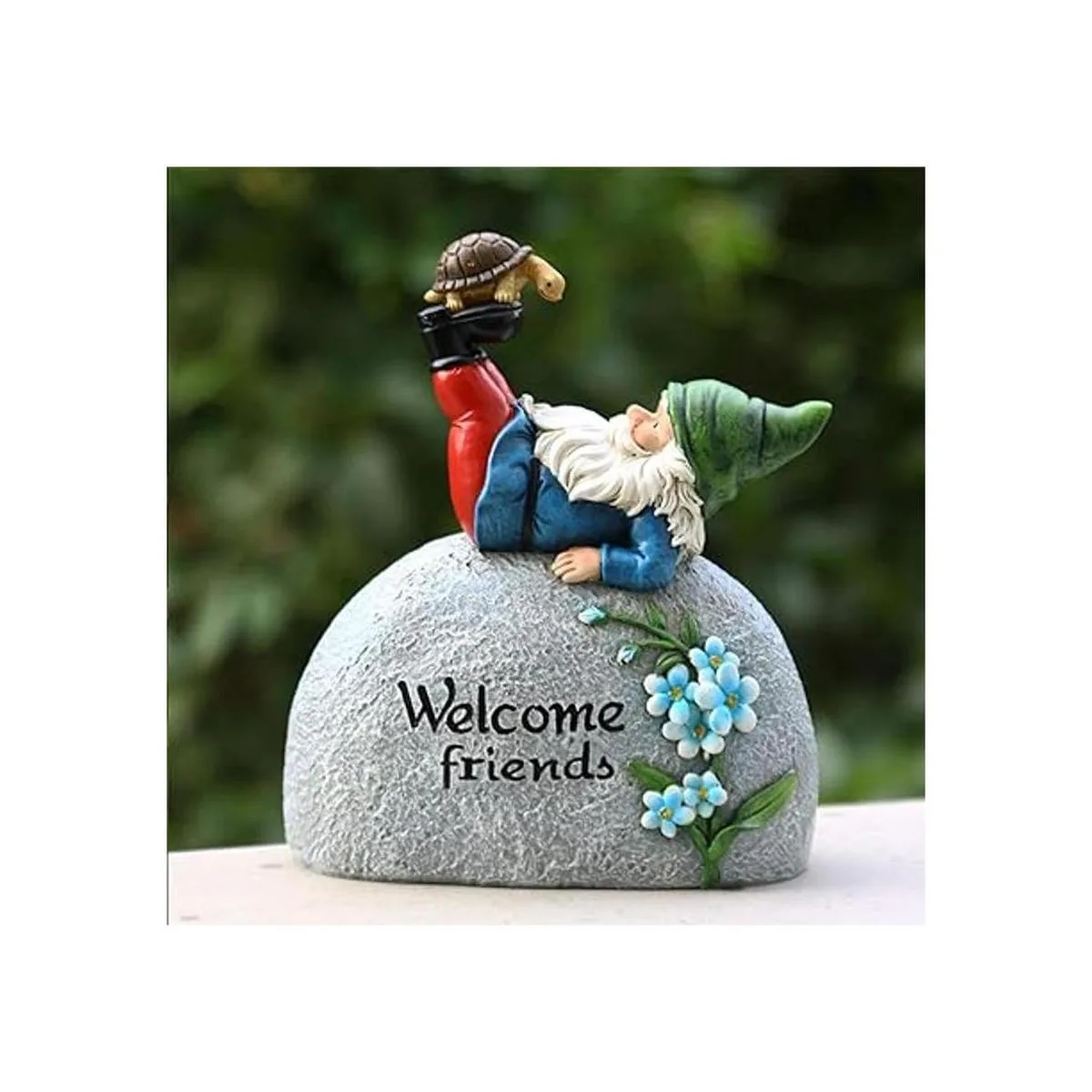 TZSSP Estatua de gnomo de jardín al aire libre piedra de_2