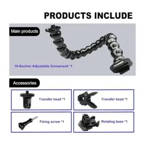 Jaws Soporte de abrazadera flexible con cuello de cisne_7