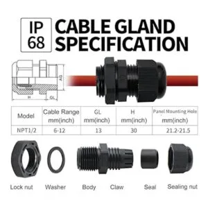 NPT Caja de plástico para prensaestopas de 12 25_2