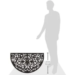 Tapete para puerta Kempf de hule con forma de medialuna_4