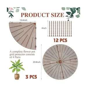 3 piezas de rejilla para macetas con recorte central_2