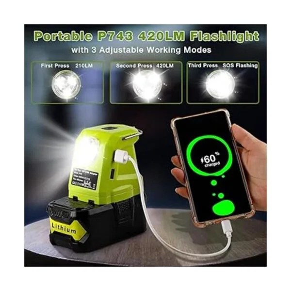 Adaptador de batería USB P743 fuente de alimentación_4