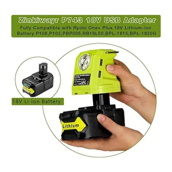 Adaptador de batería USB P743 fuente de alimentación_3