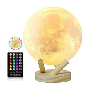 Moon Lamp GROPINFLY Night Light 16 Colors 3D Light Lamp_1
