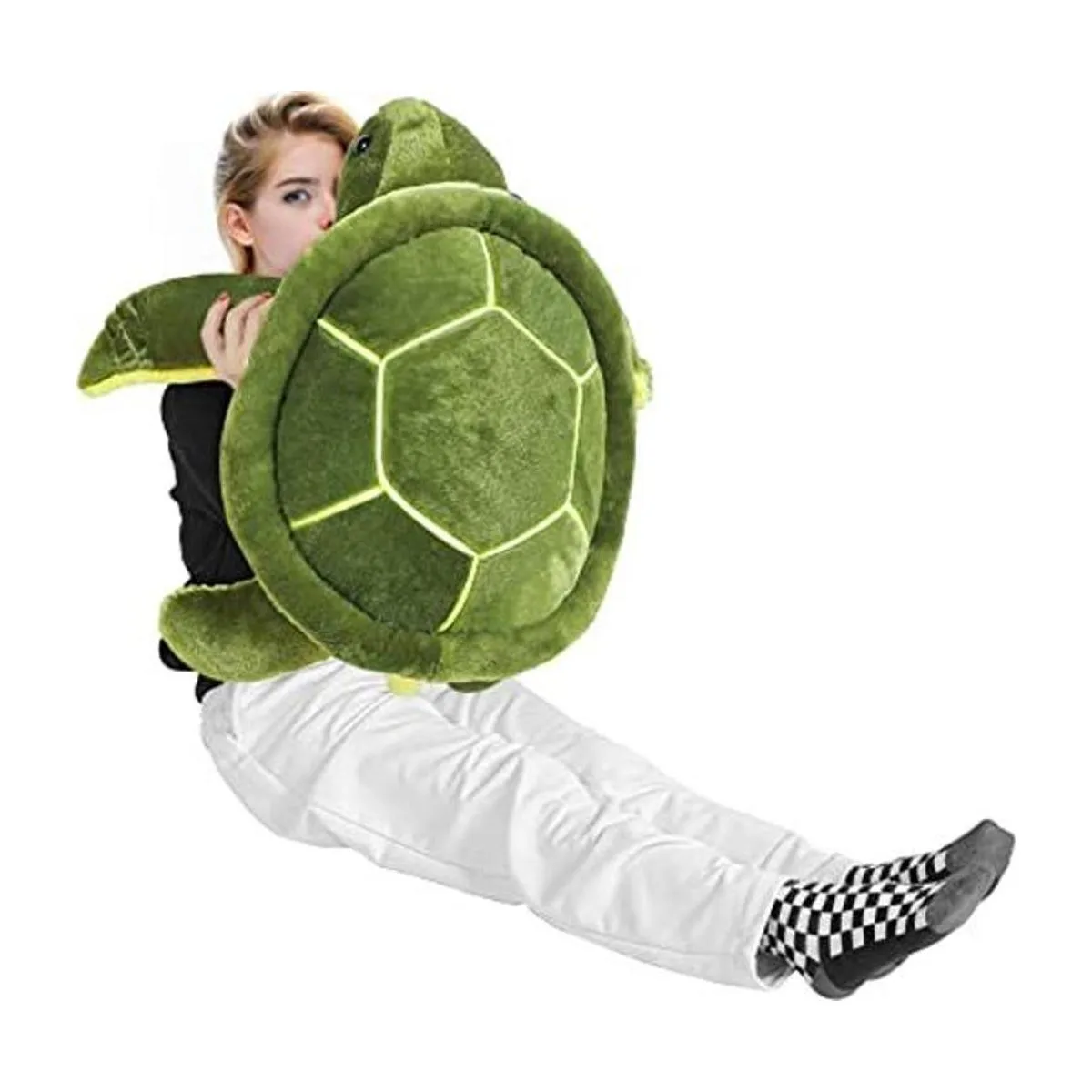 Tortuga de peluche grande de felpa suave tortuga marina_1