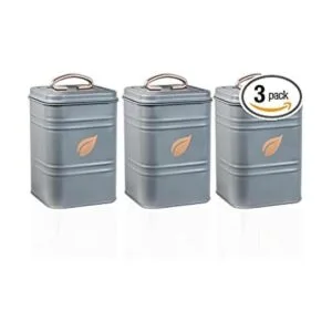 SafCare Juego de 3 botes de cocina de color gris granja_1