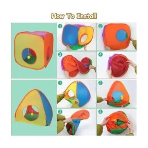 Túnel de conejo y cubo tienda de campaña plegable_7