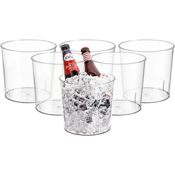 Kingrol Paquete de 6 jarrones transparentes cubos de_2