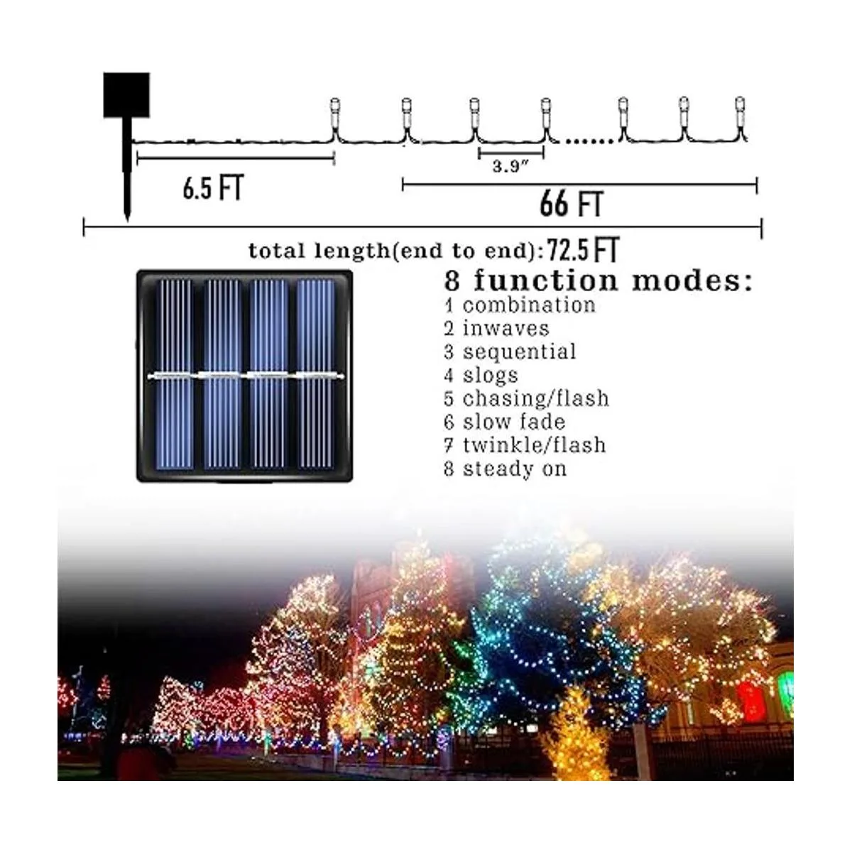Dazzle Bright Paquete de 2 200 luces LED de 66 pies_2
