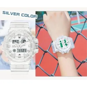 Gosasa Reloj digital multifunción transparente para_4