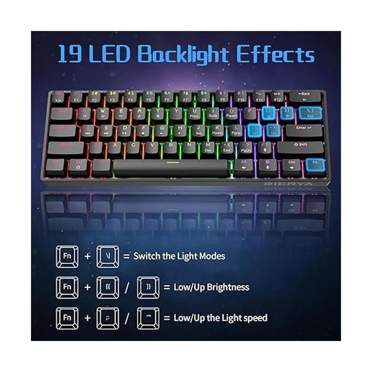 DIERYA DK61se Teclado mecánico con cable para juegos con_6
