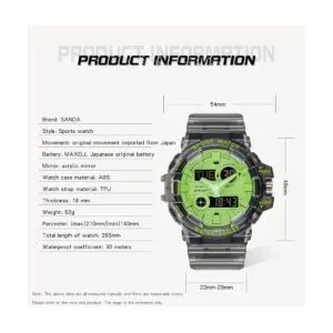 Gosasa Reloj digital multifunción transparente para_6