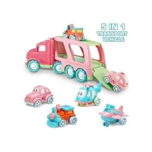 Juego de juguetes de coche portador 5 en 1 con luces y_7