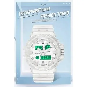 Gosasa Reloj digital multifunción transparente para_7