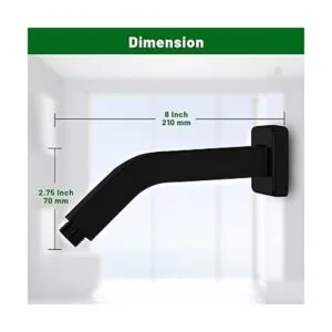 HAMOLER Brazo de ducha de montaje en pared de 8 pulgadas_3